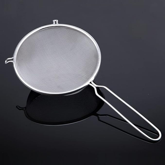 Lurrose Stainless Steel Mesh Strainer Spoon Colander for Oil Water Drainage for Pasta Rice Soup for Kitchen
