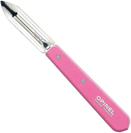 OPINEL Essential No.115 Peeler, Hornbeam Wood Handles, Made in France (Pink)