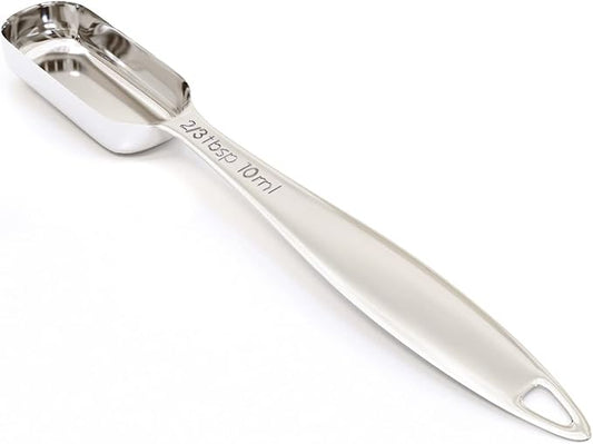 1PCS 2/3Tablespoon (2tsp, 10ml) Single Measuring Spoon, Individual Stainless Steel Long Handle Measure Teaspoon Only
