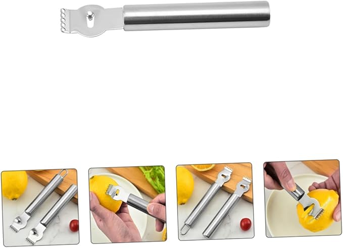 3pcs Stainless Steel Lemon Shaving Scraper Vegetable Peeler Fruit Peeler Grater Lightweight Portable