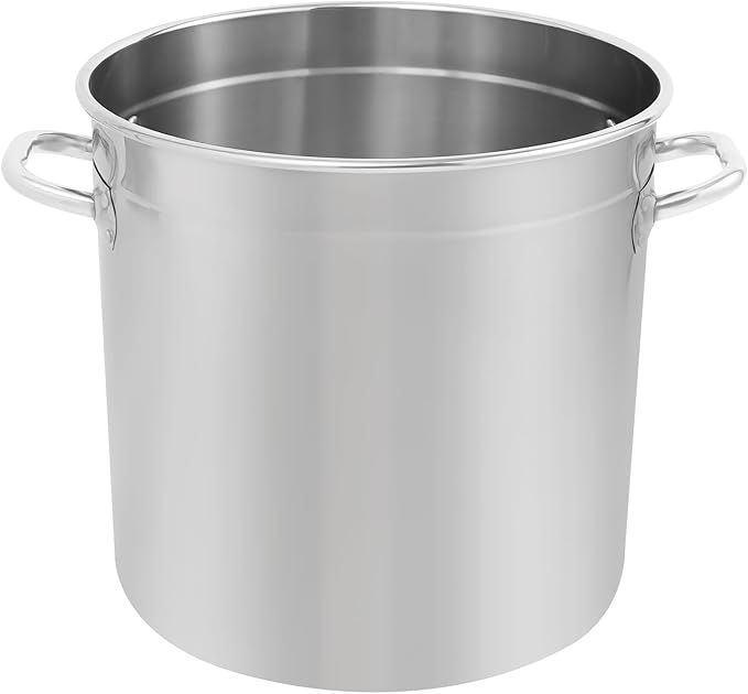 Stainless Steel Stock Pot w/Lid, Commercial Soup Cookware for Home/Restaurant/Hotels, for Stew/Simmering/Soup, Universal Stove Compatible (33L/34.8Qt.)