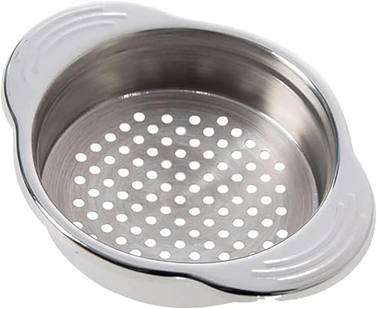 1Pc Silver Stainless Steel Food Can Strainer Sieve Tuna Press Lid Oil Drainer Remover, Unique No-Mess Dishwasher Design New Released Attractive Width 2cm Colanders and Food Strainers