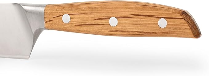 Arcos Jose Andres Chef Knife | 8-Inch Forged Knife for Professional Culinary Precision | NITRUM Stainless Steel Blade with Silk Edge | Ergonomic Light Brown Holm Oak Handle