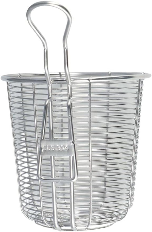 Vctitil Food Colander Basket Stainless Steel Fine Wire Mesh Food Strainer,Frying Basket Hot Pot Food Sieve for Vegetable Dumplings