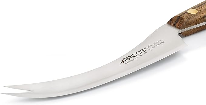 Arcos Serie Nordika - Cheese Knife - Stainless Steel NITRUM - Size Blade 125 mm | 5 Inch Inch - Ovengkol Wood Handle 100% natural FSC - 100% Recycled Packaging