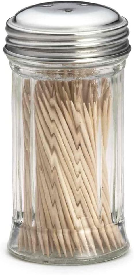 Tablecraft Products Glass Toothpick Dispenser with Picks