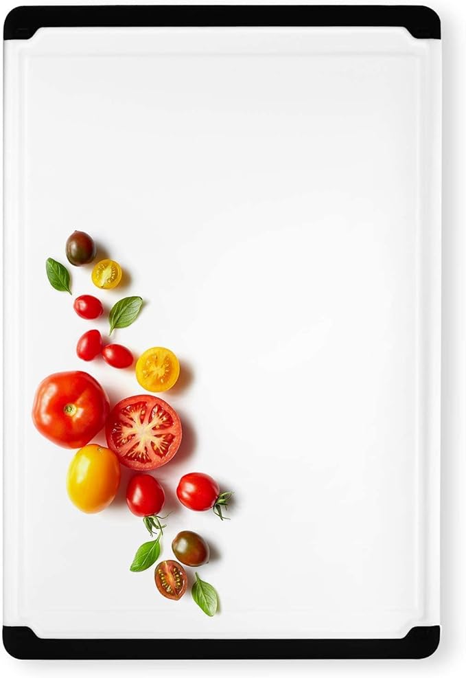 Extra-Large Cutting Board for Kitchen, 18” Reversible Cutting Board with Juice Groove, Dishwasher Safe Plastic Chopping Board Non-Slip Grip for Meal Prep, Meat, Vegetables, and Everyday Cooking