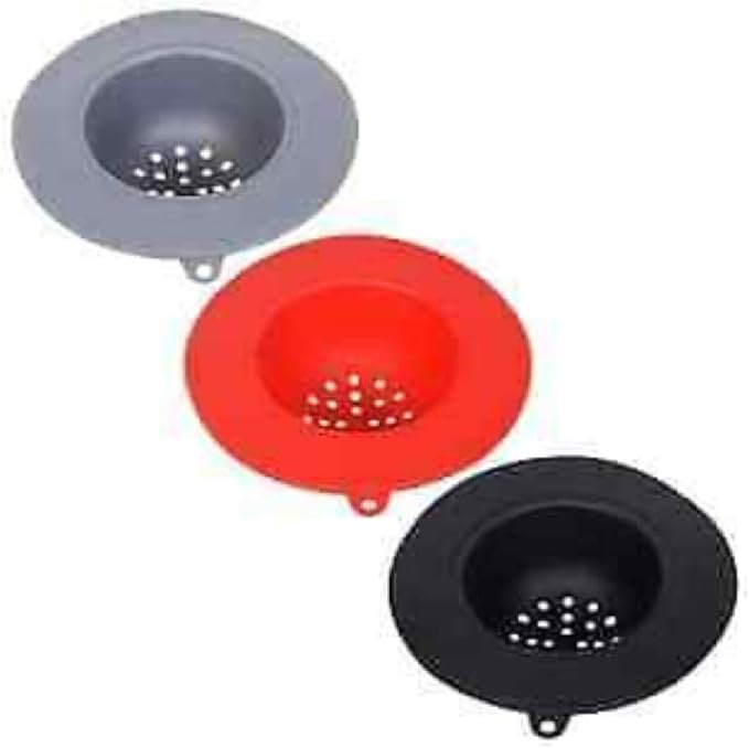 Silicone Sink Strainers- Pack of 2 (Grey)