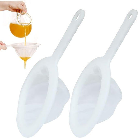 Zorfeter 2 Pieces Ultra Fine Mesh Strainer, Nylon Food Juice Strainer Mini Brine Shrimp Separation Net, Kitchen Tool for Filtering Juice/Milk/Honey(80/300 Mesh)