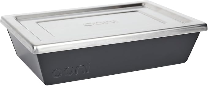 ooni Detroit-Style Pizza Pan 9 x 6 Inch - Rectangular Deep Dish Pizza Pan with Lid, Non-Stick Aluminum Pan, Rectangle Baking Pan & Proofing Tray
