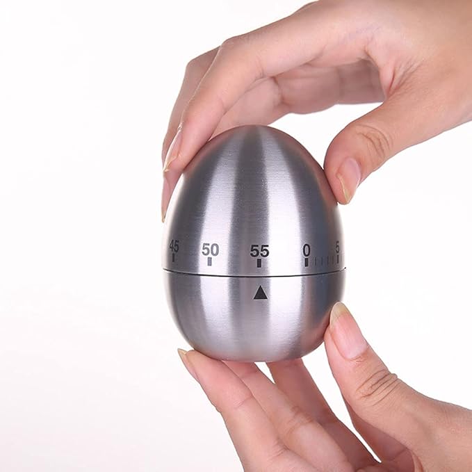 60 Minute Mechanical Kitchen Timer, Wind-Up Design, No Batteries Needed, Perfect for Boiling Eggs & Kitchen Tasks, Cooking Essential Tool
