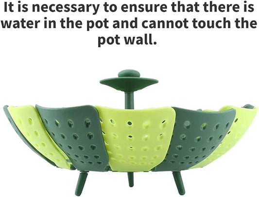 2pcs Foldable Steamer Basket,Silicone Vegetable Steamer Basket,Food Steamer,Pot Steamer Basket High Temperature Resistant Cooker Dish Steamer Basket For Steaming Fruit