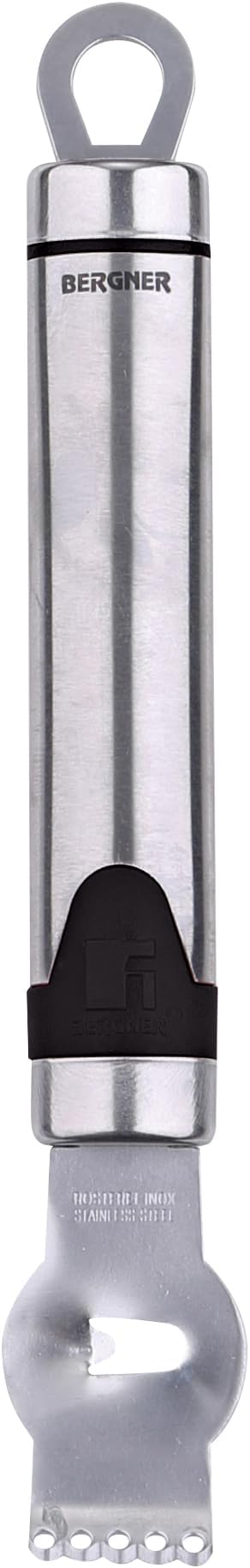 Bergner Gizmo Lemon Zester, Stainless Steel, Silver, 17 cm