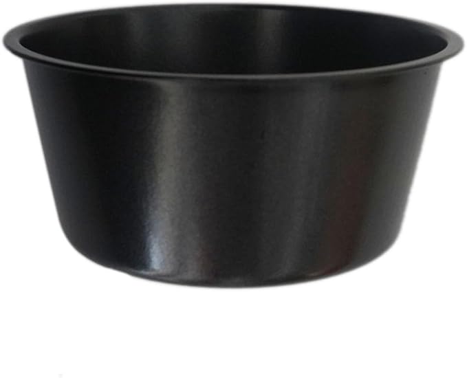LoveDeal Muffin Pan Individual, 6Pcs Jumbo Muffin Tin Set, Nonstick Round Cupcake Pan for Baking Muffins, Popover, Egg Tarts, Quiche - Carbon Steel, Black