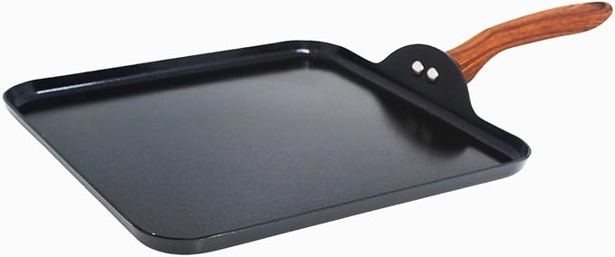 IMUSA 11 Inches Square Griddle Pan with Cool Touch Handle, Non-Stick Ceramic Coated, Talavera design