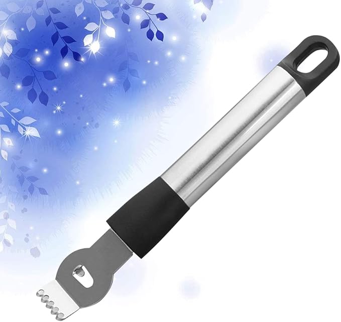 ABOOFAN Stainless Steel Lemon Zester and Grater Tool with Hanging Loop Multi Functional Citrus Peeler for Slicing and Chocolate Shaving Random Color Random Color