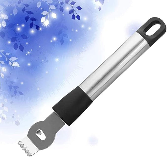ABOOFAN Stainless Steel Lemon Zester and Grater Tool with Hanging Loop Multi Functional Citrus Peeler for Slicing and Chocolate Shaving Random Color Random Color