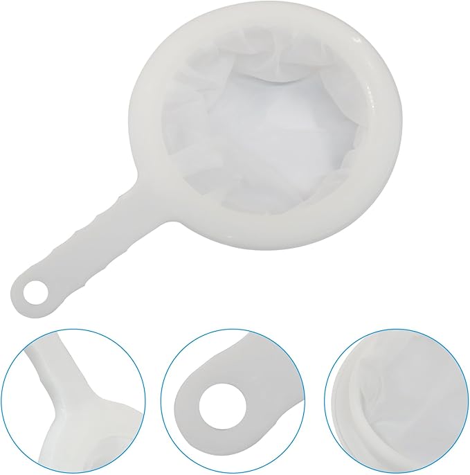 2Pcs Ultra Fine Mesh Strainer, Nylon Food Strainer Yogurt Mesh Sieve Plastic Colander, Mini Brine Shrimp Separation Net for Kitchen(80 Mesh)