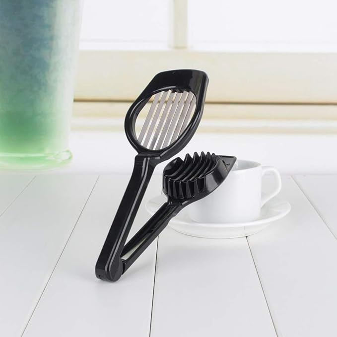 Egg Slicer, Stainless Steel Wire Egg Slicer Heavy Duty Aluminium Egg Cutter Dishwasher for Egg Strawberry Soft Fruit Egg Slicer for Hard Boiled Egg