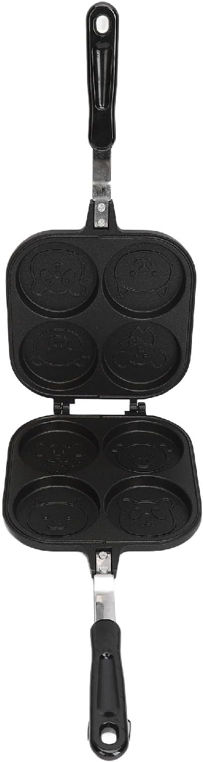 BAFOVY Double Sided Pan, Aluminum Alloy, Non Stick Coating, 15.7x7.3in, for Waffle, Grilling, Roasting, Sandwich, Wheel Pie, Bread, Egg