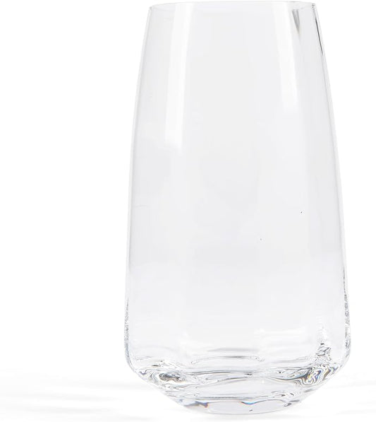 Larder & Vine Crystalline Glassware Tumbler Set, Artisan Drinkware for Cocktails, Water, Whiskey or Spirits, Handmade in Poland (Cafe Tall)