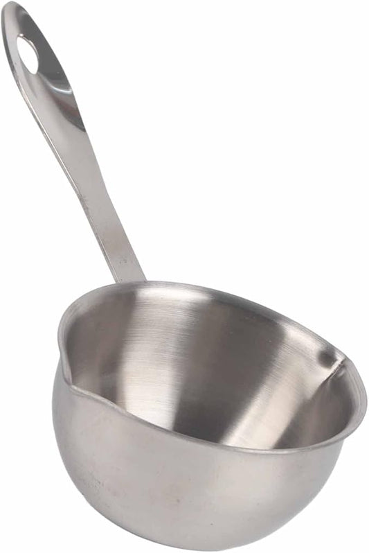 Stainless Steel Butter Warmer Pot - Induction Bottom Milk Hot Pot with Cool Handle | Perfect for Melting Butter, Heating Sauces & More (150ML)