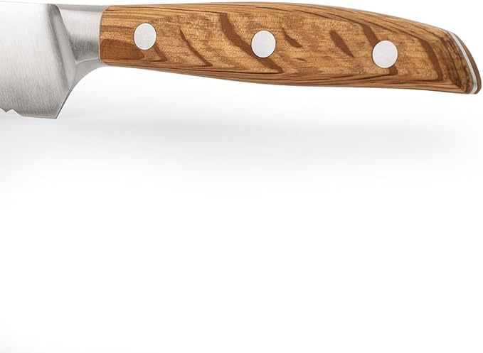 Arcos Jose Andres Bread Knife | 8-Inch Forged Knife for Artisan Breads & Bakery Goods | NITRUM Stainless Steel Blade with Silk Edge | Ergonomic Light Brown Holm Oak Handle