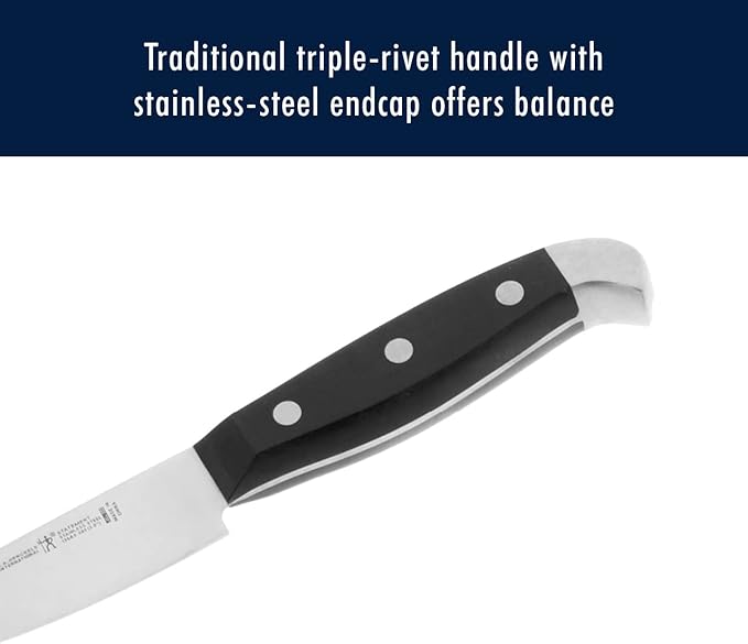 HENCKELS Statement Premium Quality 15-Piece Knife Set with Block, Razor-Sharp, German Engineered Informed by 100+ Years of Mastery, Lightweight and Strong, Dishwasher Safe