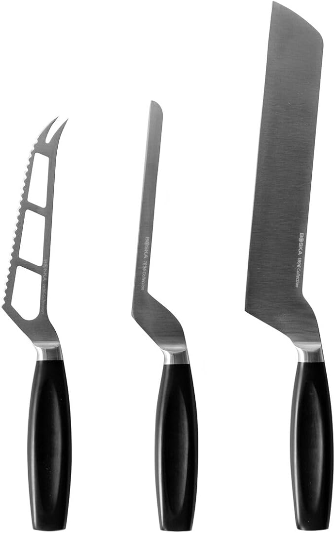 BOSKA Semi-hard Cheese Knife - Black - Premium Cheese Cutter - For professional use - HACCP - Food Safety - Cheese Knives - 1896 collection