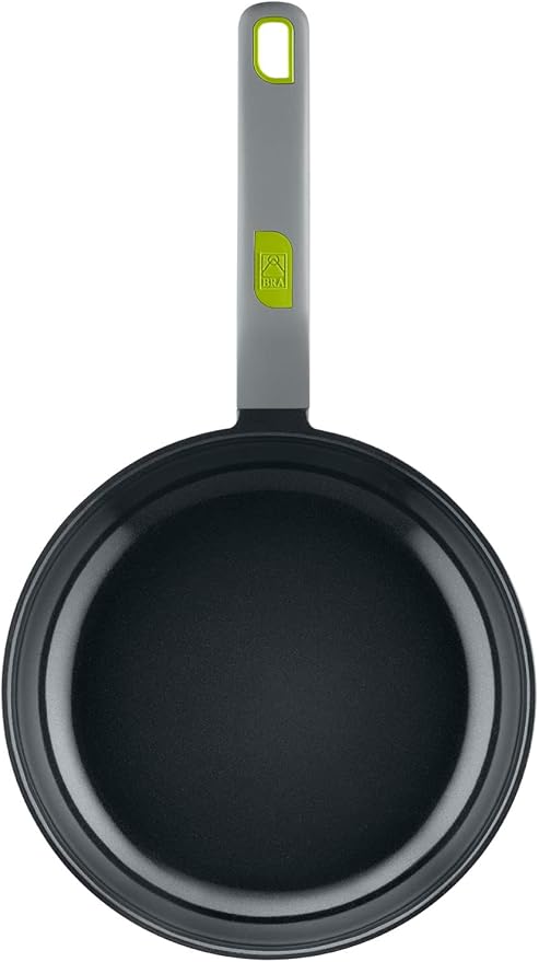 BRA Life Frying Pan 22 cm Cast Aluminium 100% Recycled, Non-Stick Ceramic Reinforced PFOA Free, PTFE Free, Suitable for All Hobs and Induction Types
