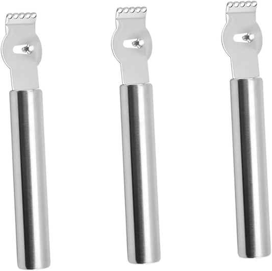 STOBAZA Stainless Steel Lemon Peeler 3pcs Set Kitchen Tool Easy to Grip Lemon Slicer