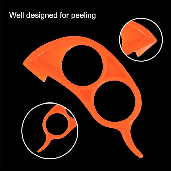 Premium Plastic Orange Peeler Lemon Citrus Peel Cutter Vegetable Slicer Fruit Tools (Long Handle Type Green 4 Pack; Mouse Type orange 2 Pack) (green)