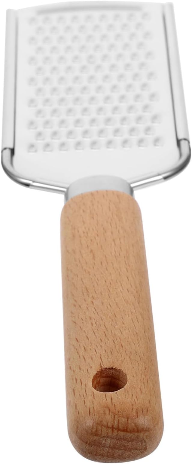TIDTALEO Stainless Steel Plane Grater Zester Wood Handle – Multi-functional Kitchen Gadget for Easy Slicing of Fruits and Vegetables for Home Chefs