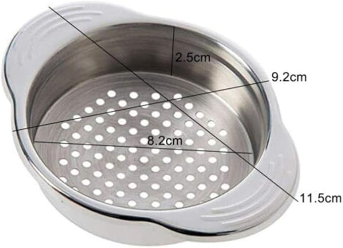 Silvery Stainless Steel Food Tin Strainer,Can Press Strainer Tuna Press Food-Grade Steel Canning Colander,Dishwasher Safe, Food Strainer, Easy to Clean,Eco-Friendly Kitchen Utensils ﻿