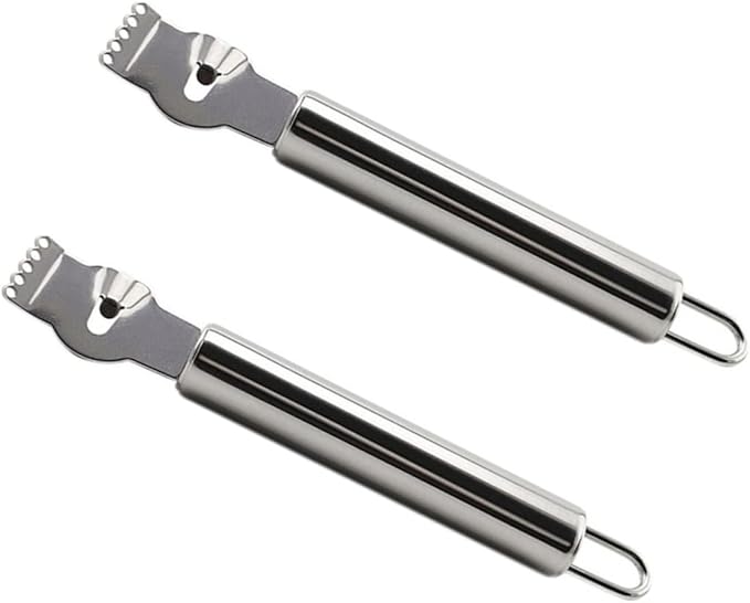 Alipis 2pcs Stainless Steel Lemon Zester and Orange Peeler Ergonomic Grater for Citrus Fruits and Vegetables Easy to Clean for Home Kitchen and Giving