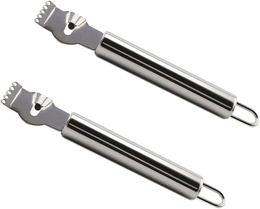 Alipis 2pcs Stainless Steel Lemon Zester and Orange Peeler Ergonomic Grater for Citrus Fruits and Vegetables Easy to Clean for Home Kitchen and Giving