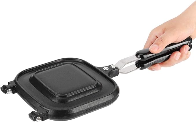 Double Sided Hot Sandwich Maker,Nonstick Sandwich Toaster Breakfast Maker,Multifunction Fry Pan,Stovetop Camping Sandwich Flip Pan