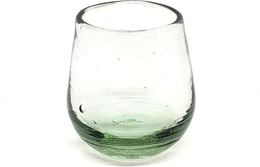 Clear 6 oz Roly Poly Glasses (set of 6), Recycled Glass, Lead-free, Toxin-Free (6 oz Roly Poly)