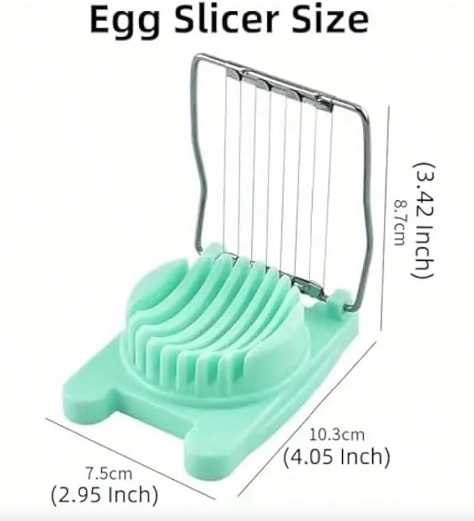 Egg Slicer for Hard Boiled Eggs, Stainless Steel Wire Cutter with PP Base, Manual Kitchen Tool, Orange