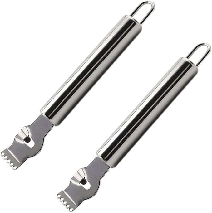 Unomor 2pcs Stainless Steel Lemon Grater Citrus Zester Fruit Peeler Easy-clean for Hotels Restaurants Home Use