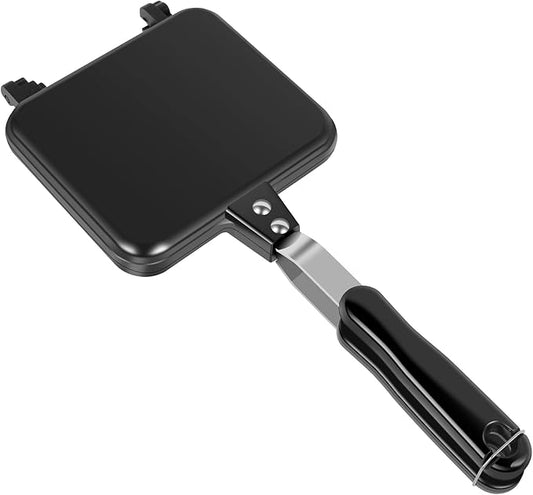 Stovetop Toasted Sandwich Maker, Aluminum Sandwich Maker Press Camping for Gas Stove, Stovetop Sandwich Maker & Panini Press for Home Kitchen Breakfast Camping