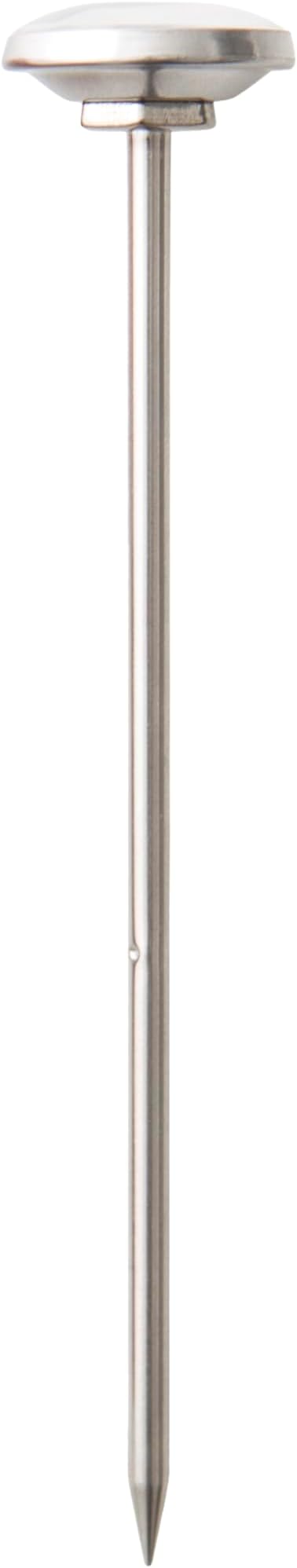 Taylor Instant Read Analog Meat Food Grill BBQ Cooking Kitchen Thermometer with Red Pocket Sleeve for Calibration, 1 inch dial, Stainless Steel