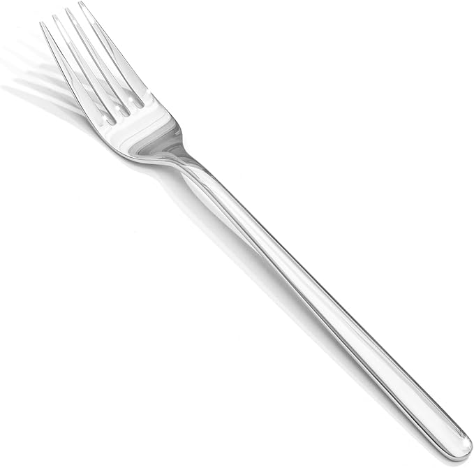 KINGSTONE Dinner Forks Set of 24, 8-Inch 18/10 Stainless Steel Forks Cutlery, Mirror Polished Table Forks for Home, Kitchen & Restaurant, Dishwasher Safe (Dinner Forks Set, 24-Piece)