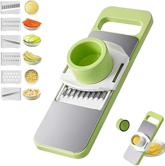 6-in-1 Mandoline Slicer, Once for All Safe Mandoline Slicer Stainless Steel for Kitchen, Vegetable Chopper Slicers, Detachable Blade, Kitchen Chopping Artifact, Versatility(1PC)