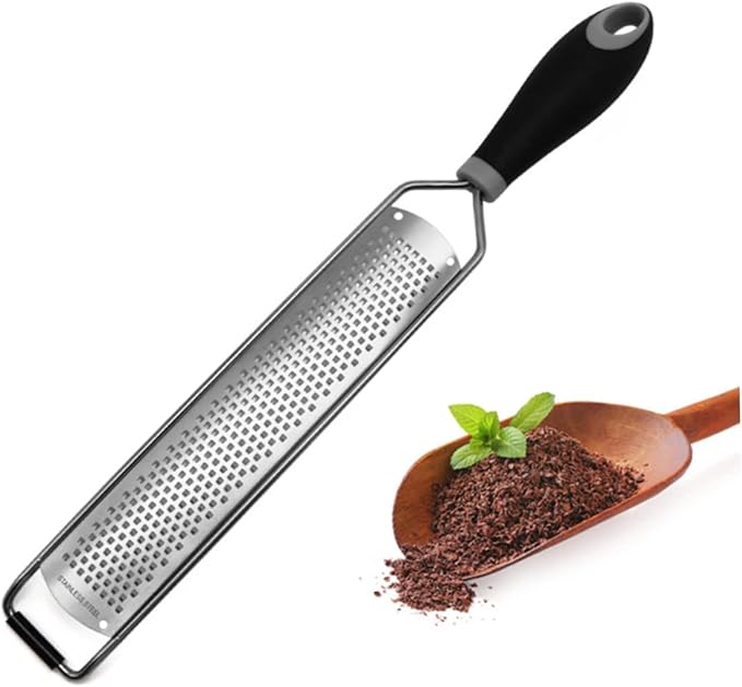 LIFKOME Stainless Steel Fruit Grater Multipurpose Zester for Cheese Vegetables and Citrus Easy to Clean Shredder with Storage Loop for Home Kitchen Use