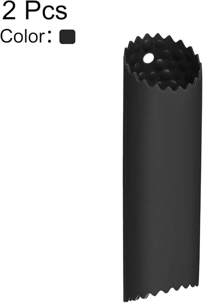 uxcell 2Pcs Garlic Peeling Tube, Silicone Garlic Peeler Roller Keeper Skin Remover Non Slip for Useful Kitchen Tools, Black