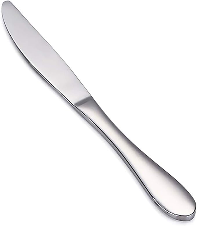 VANRA 6-Piece Dinner Knives Set Heavy Duty Stainless Steel Knife Silver Cutlery Set 9 inches (6 knives)