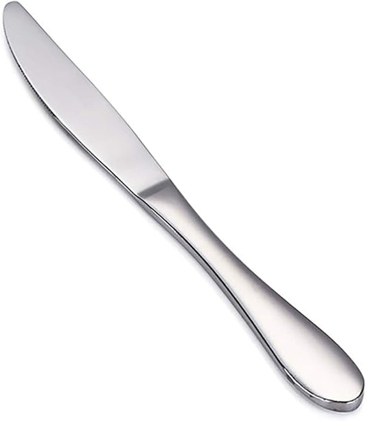VANRA 6-Piece Dinner Knives Set Heavy Duty Stainless Steel Knife Silver Cutlery Set 9 inches (6 knives)