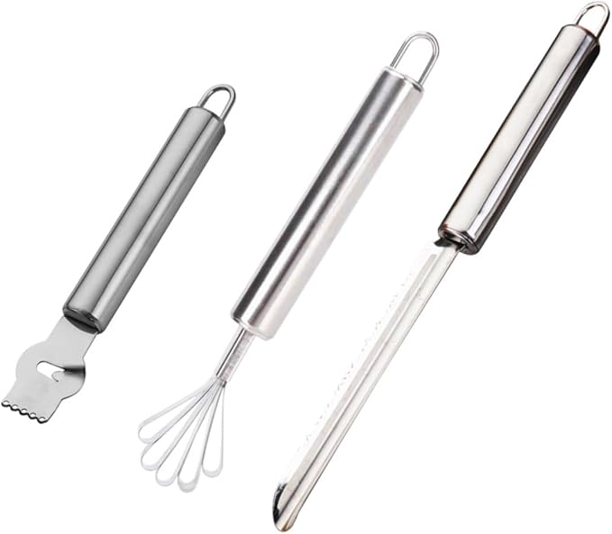 PRETYZOOM 3pcs Multifunctional Fruit Peeler Lemon Zester Cheese Grater Steel Kitchen Gadgets for Cook