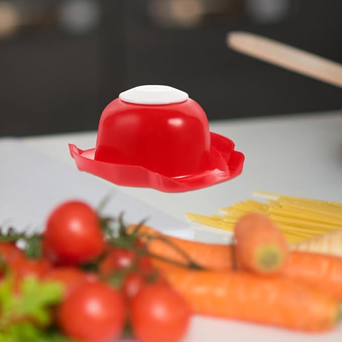Garneck Food Safety Holder for Mandolin Slicer or Grater, Finger Anti-Cut Protectors for Vegetable Grater Peelers Food Slicer Cutter Finger Guard for Mandoline Slicer Cutting Red